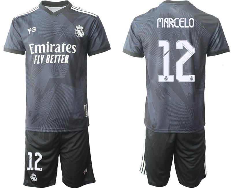 Men 2022-2023 Club Real Madrid Cuarta Camiseta Y3 de black 12 Soccer Jersey